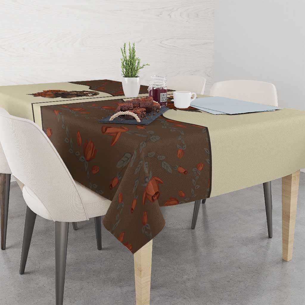 Cowgirl Tablecloth Rose Retro Western Yoke - Wonder Print Shop