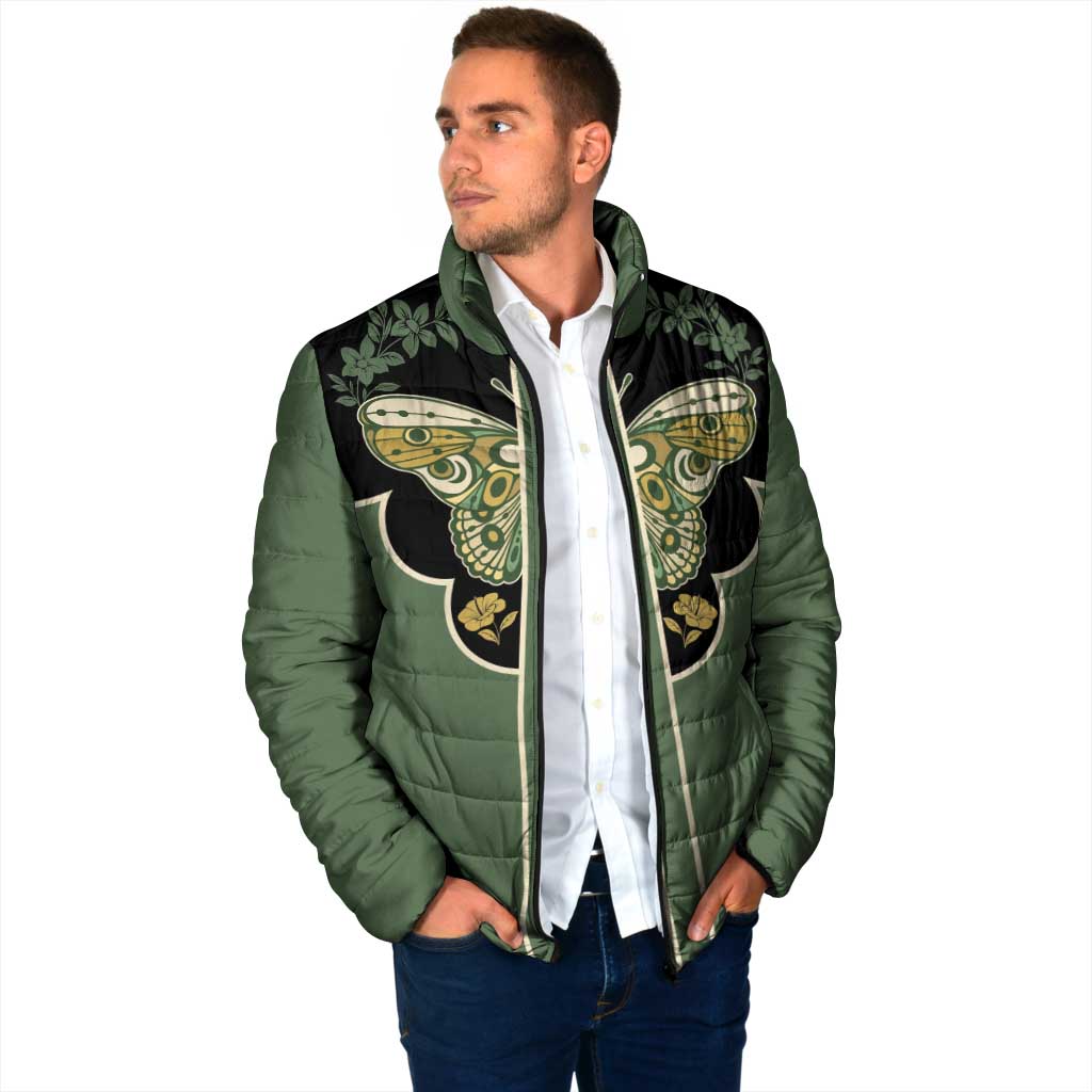 Retro Butterfly Padded Jacket Western Yoke Style - Wonder Print Shop