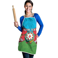 Personalized Azerbaijan Apron Khari Bulbul Buta Pattern Emblem Flame