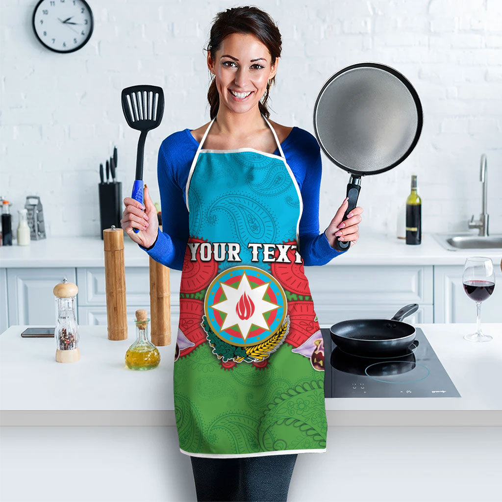Personalized Azerbaijan Apron Khari Bulbul Buta Pattern Emblem Flame