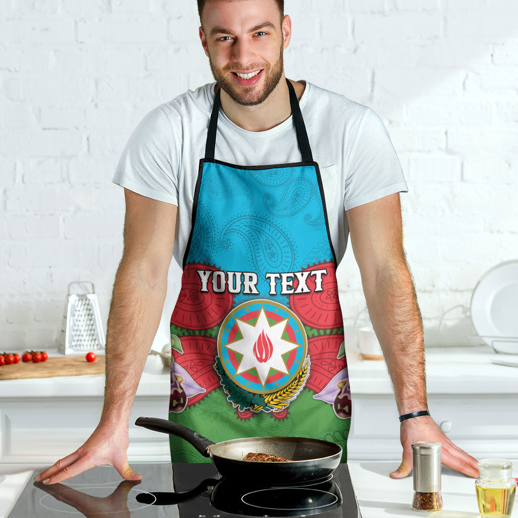Personalized Azerbaijan Apron Khari Bulbul Buta Pattern Emblem Flame