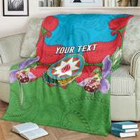 Personalized Azerbaijan Blanket Khari Bulbul Buta Pattern Emblem Flame