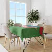 Personalized Azerbaijan Tablecloth Khari Bulbul Buta Pattern Emblem Flame