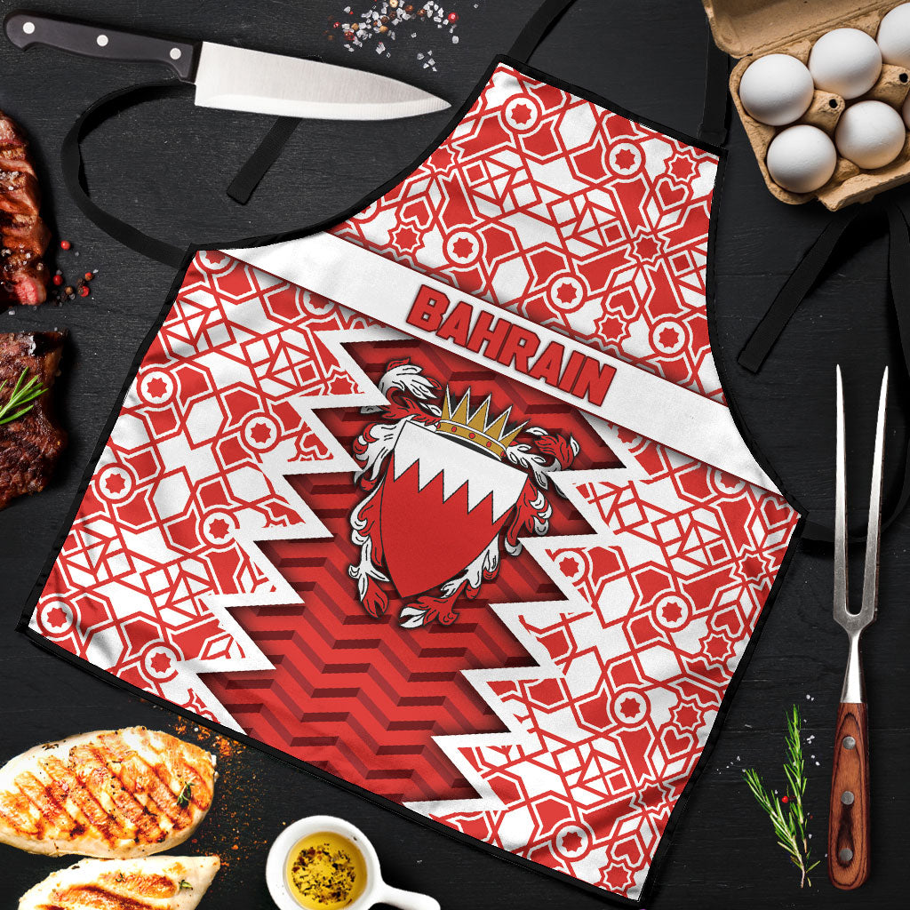 Bahrain Apron Royal Coat Of Arms And Map Islamic Pattern