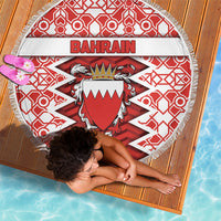 Bahrain Beach Blanket Royal Coat Of Arms And Map Islamic Pattern