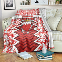 Bahrain Blanket Royal Coat Of Arms And Map Islamic Pattern