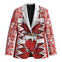 Personalized Bahrain Blazer Royal Coat Of Arms And Map Islamic Pattern