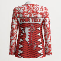 Personalized Bahrain Blazer Royal Coat Of Arms And Map Islamic Pattern