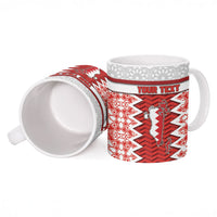 Personalized Bahrain Ceramic Mug Royal Coat Of Arms And Map Islamic Pattern