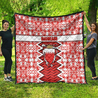 Bahrain Quilt Royal Coat Of Arms And Map Islamic Pattern
