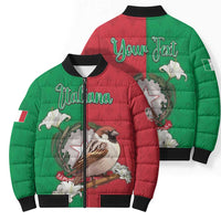 Personalized Italy Bomber Puffer Jacket Sparrow With Symbol Italiana - Wonder Print Shop