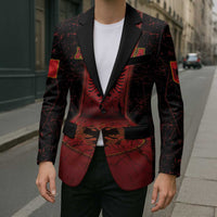 Personalized Albania Blazer Black Double Headed Eagle - Wonder Print Shop