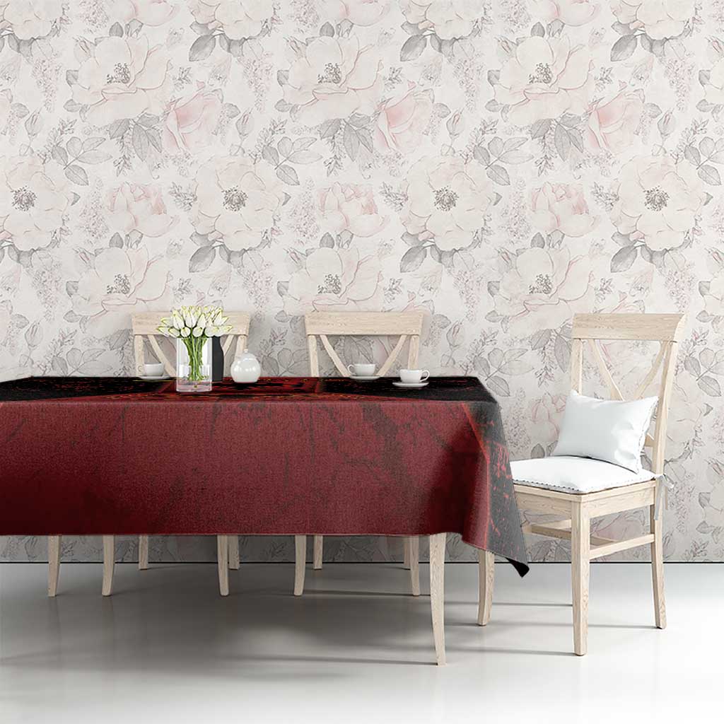 Albania Tablecloth Black Double Headed Eagle - Wonder Print Shop