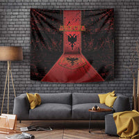 Albania Tapestry Black Double Headed Eagle - Wonder Print Shop