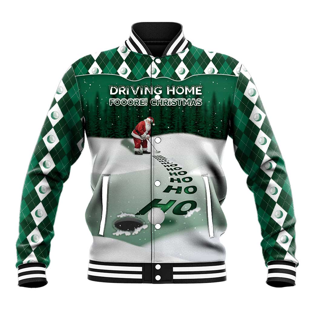 Golf Christmas Baseball Jacket Driving Home Fooore Xmas - Wonder Print Shop