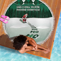 Golf Christmas Beach Blanket Driving Home Fooore Xmas - Wonder Print Shop