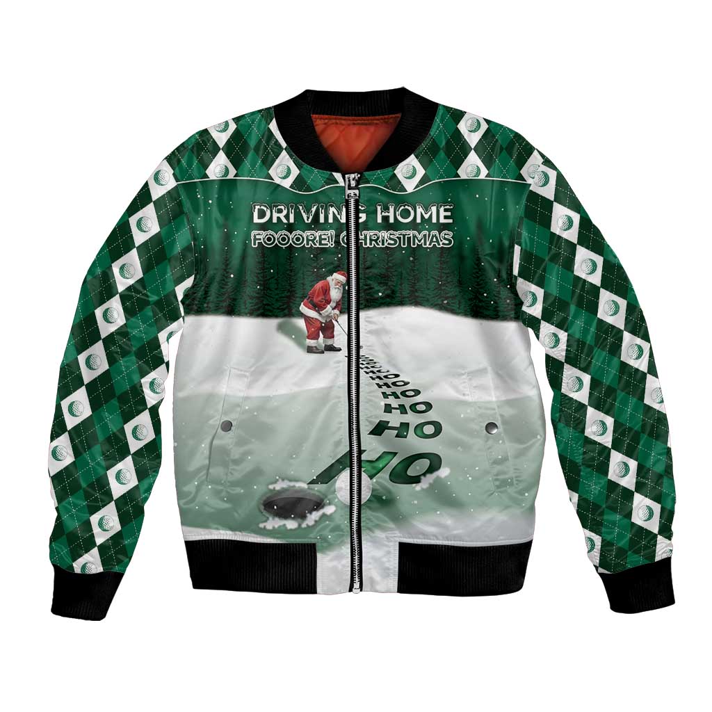 Golf Christmas Bomber Jacket Driving Home Fooore Xmas - Wonder Print Shop
