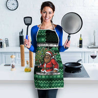 Bigfoot Christmas Apron Squatching Through The Snow - Wonder Print Shop
