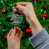 Bigfoot Christmas Ceramic Ornament Squatching Through The Snow - Wonder Print Shop