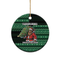 Bigfoot Christmas Ceramic Ornament Squatching Through The Snow - Wonder Print Shop