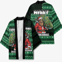 Bigfoot Christmas Kimono Squatching Through The Snow - Wonder Print Shop