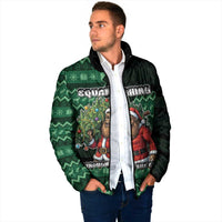 Bigfoot Christmas Padded Jacket Squatching Through The Snow - Wonder Print Shop