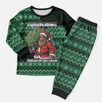 Bigfoot Christmas Pajama Set Squatching Through The Snow - Wonder Print Shop