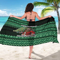 Bigfoot Christmas Sarong Squatching Through The Snow - Wonder Print Shop