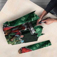 Bigfoot Christmas Umbrella Squatching Through The Snow - Wonder Print Shop