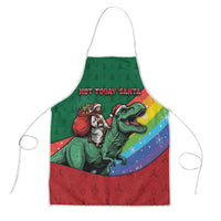 T Rex And Jesus Christmas Apron Not Today Santa - Wonder Print Shop