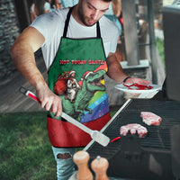 T Rex And Jesus Christmas Apron Not Today Santa - Wonder Print Shop