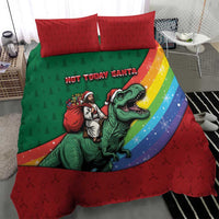 T Rex And Jesus Christmas Bedding Set Not Today Santa - Wonder Print Shop