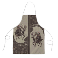 Western Yoke Apron Skeleton Cowboy Santa On A Reindeer - Wonder Print Shop