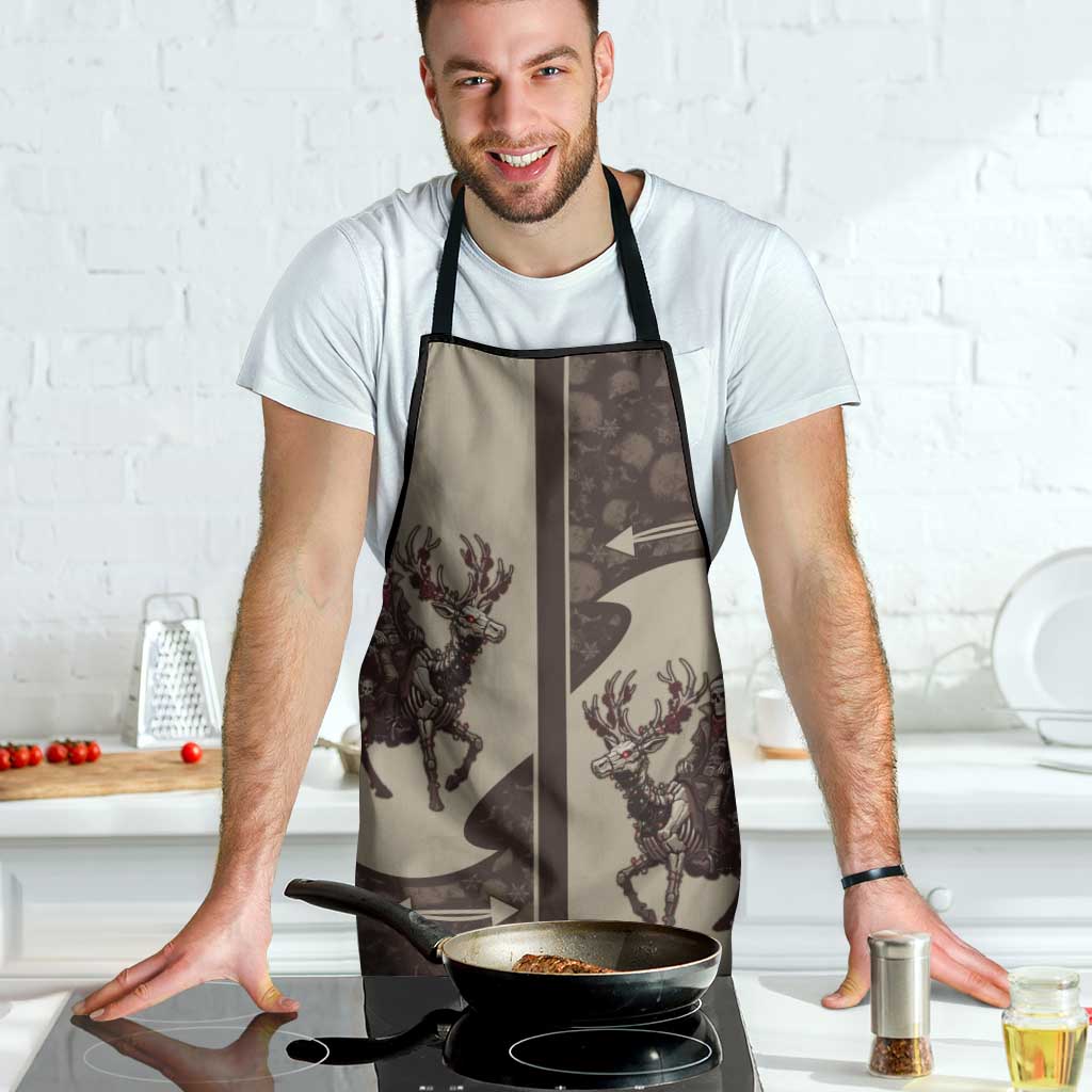 Western Yoke Apron Skeleton Cowboy Santa On A Reindeer - Wonder Print Shop