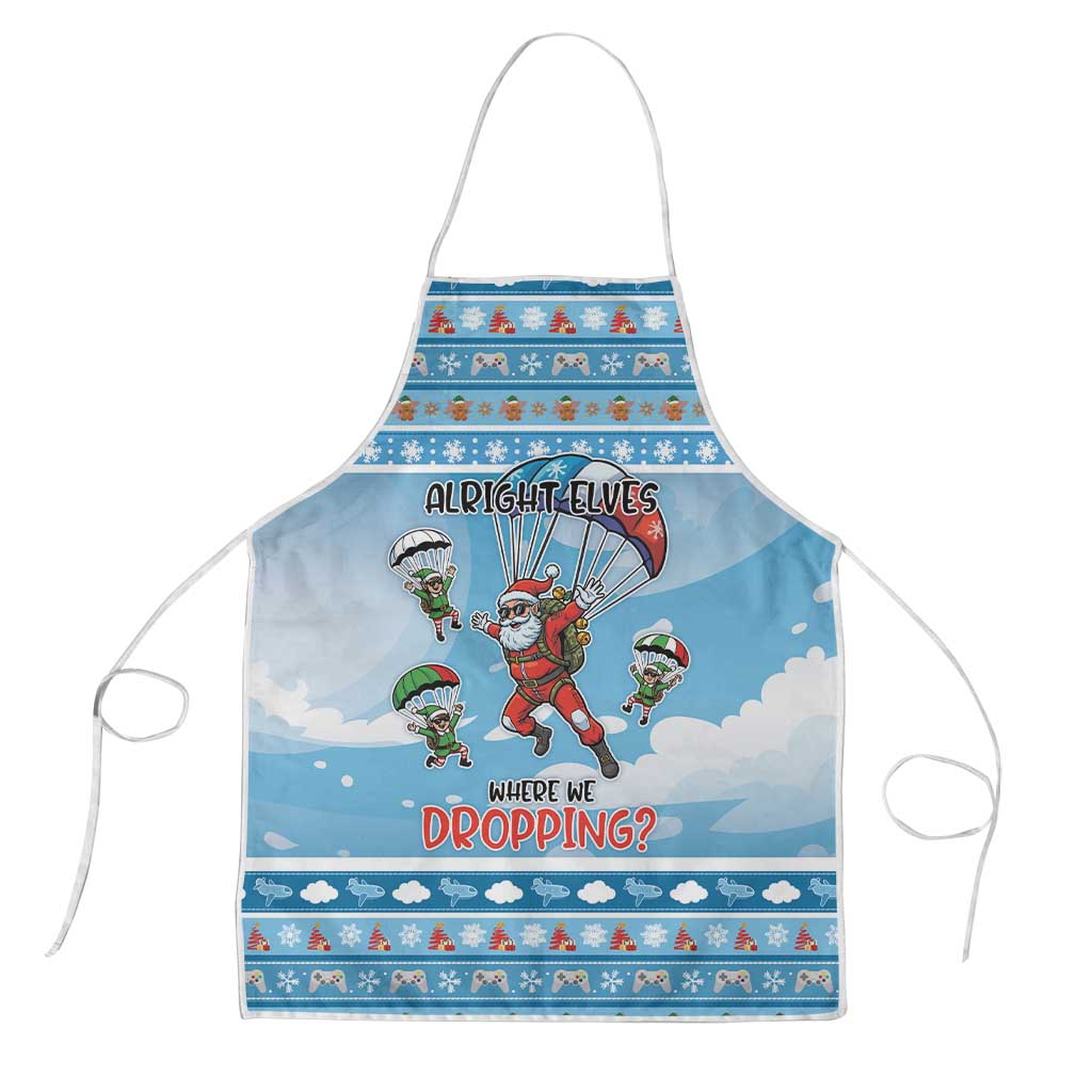 Gamer Christmas Apron Alright Elves Where We Dropping - Wonder Print Shop