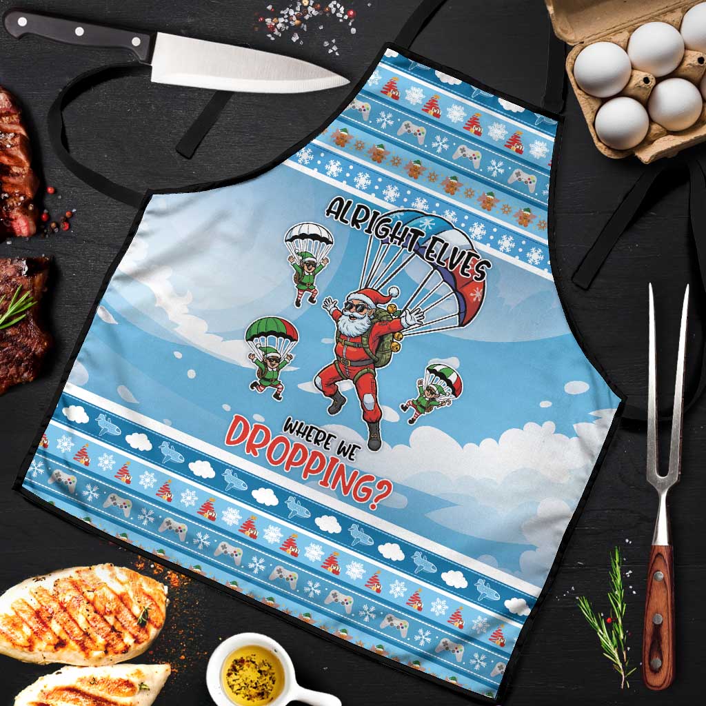 Gamer Christmas Apron Alright Elves Where We Dropping - Wonder Print Shop