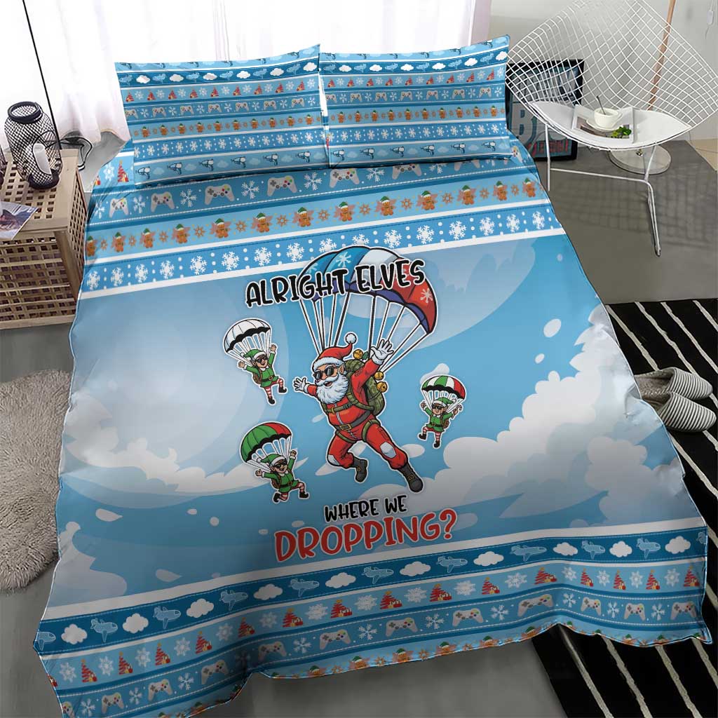 Gamer Christmas Bedding Set Alright Elves Where We Dropping - Wonder Print Shop