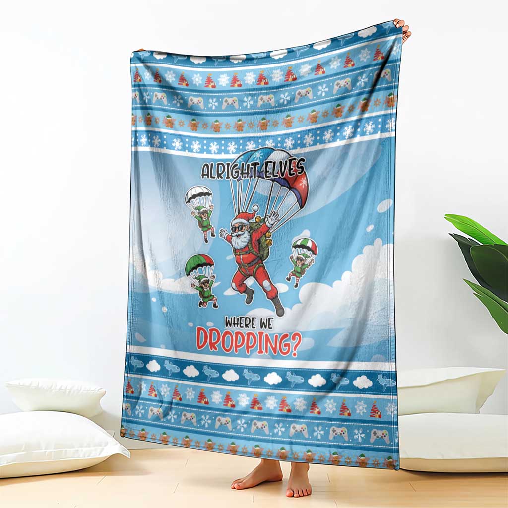 Gamer Christmas Blanket Alright Elves Where We Dropping - Wonder Print Shop
