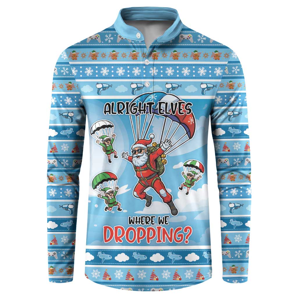 Gamer Christmas Button Sweatshirt Alright Elves Where We Dropping - Wonder Print Shop