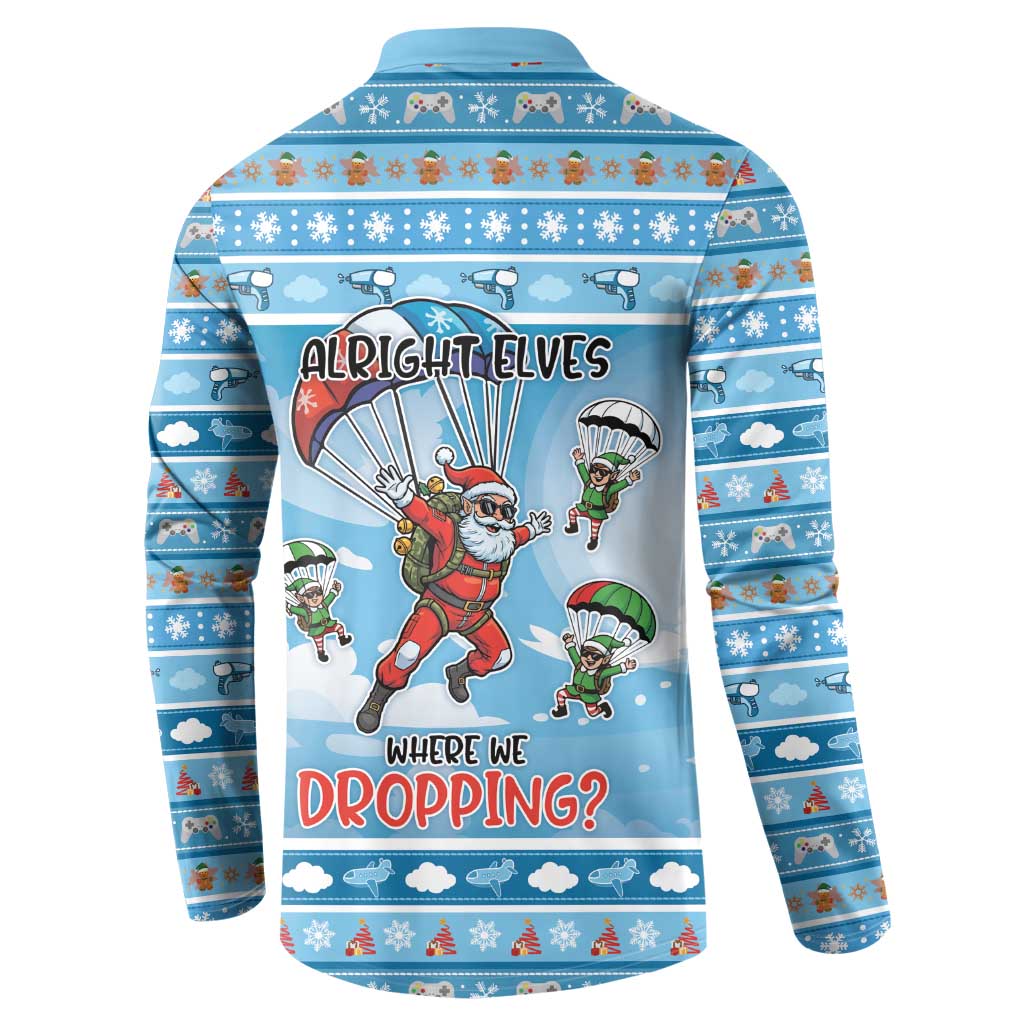 Gamer Christmas Button Sweatshirt Alright Elves Where We Dropping - Wonder Print Shop