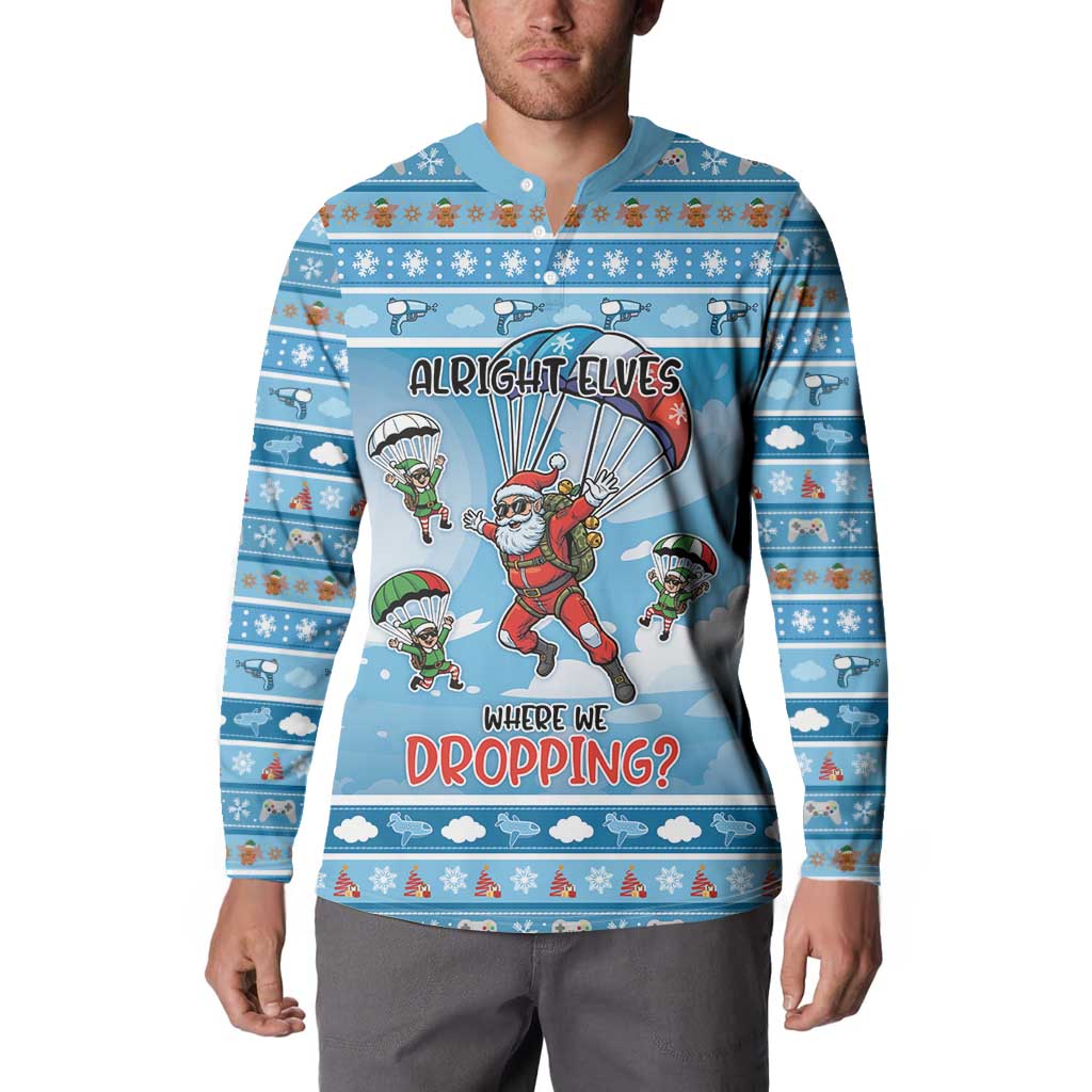 Gamer Christmas Button Sweatshirt Alright Elves Where We Dropping - Wonder Print Shop