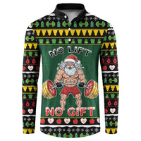 Xmas Gymer Christmas Button Sweatshirt No Lift No Gift - Wonder Print Shop