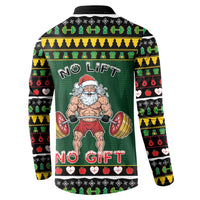 Xmas Gymer Christmas Button Sweatshirt No Lift No Gift - Wonder Print Shop