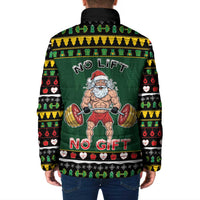 Xmas Gymer Christmas Padded Jacket No Lift No Gift - Wonder Print Shop