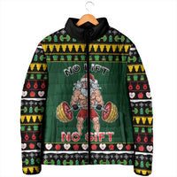 Xmas Gymer Christmas Padded Jacket No Lift No Gift - Wonder Print Shop