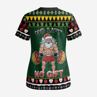 Xmas Gymer Christmas Scrub Top No Lift No Gift - Wonder Print Shop