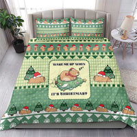 Capybara Christmas Bedding Set Wake Me Up When It's Christmas - Wonder Print Shop