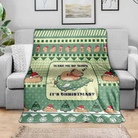Capybara Christmas Blanket Wake Me Up When It's Christmas - Wonder Print Shop