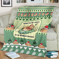 Capybara Christmas Blanket Wake Me Up When It's Christmas - Wonder Print Shop
