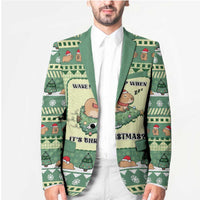 Capybara Christmas Blazer Wake Me Up When It's Christmas - Wonder Print Shop